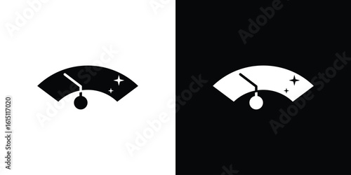 Wiper icon, vector flat icon. Flat illustration.