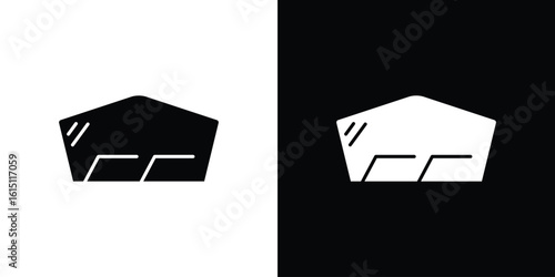 Windscreen icon, vector flat icon. Flat illustration.