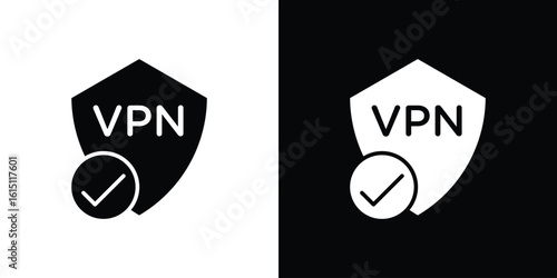 Virtual private network icon, vector flat icon. Flat illustration.