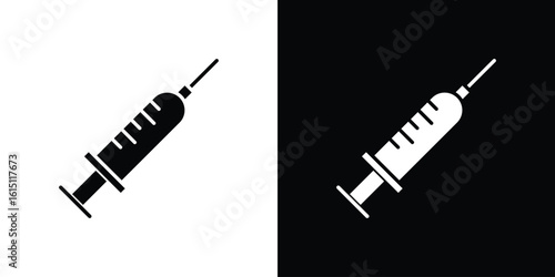 Vaccination icon, vector flat icon. Flat illustration.