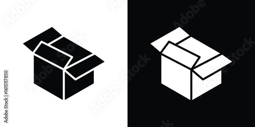 Unpacking icon, vector flat icon. Flat illustration.