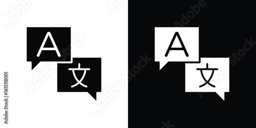 Translator icon, vector flat icon. Flat illustration.