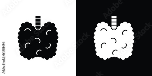 Thyroid gland icon, vector flat icon. Flat illustration.