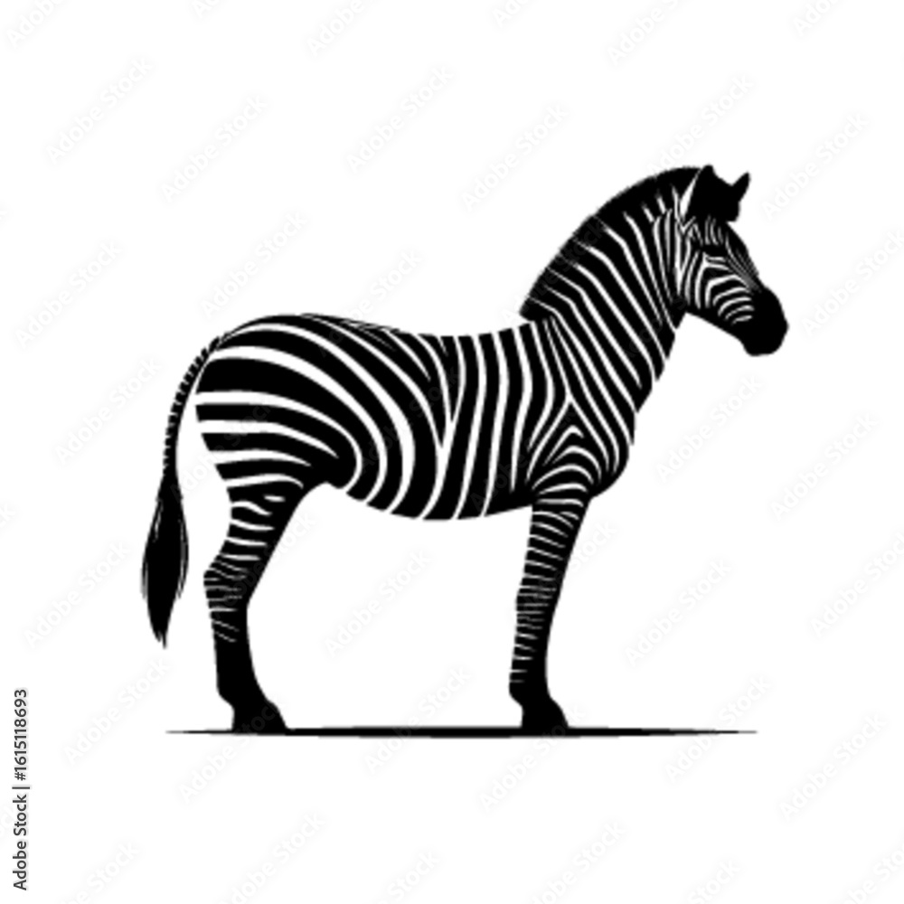 Obraz premium Running Zebra Vector – Dynamic Safari Wildlife Illustration