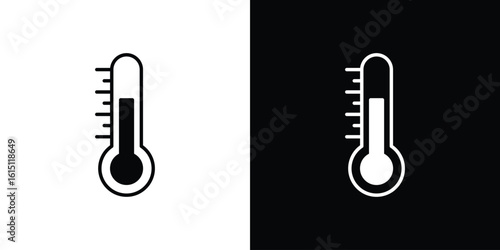 Thermometer icon, vector flat icon. Flat illustration.