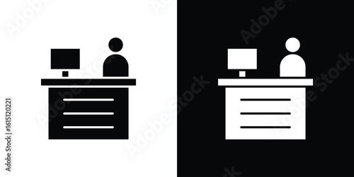 Reception icon, vector flat icon. Flat illustration.