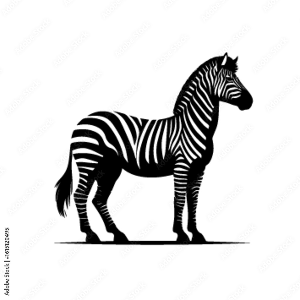 Obraz premium Abstract Zebra Vector – Modern Striped Animal Art Design