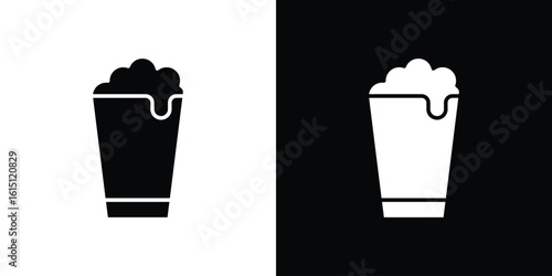 Pint of beer icon, vector flat icon. Flat illustration.