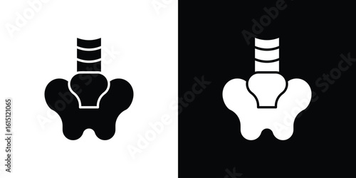 Pelvic area icon, vector flat icon. Flat illustration.