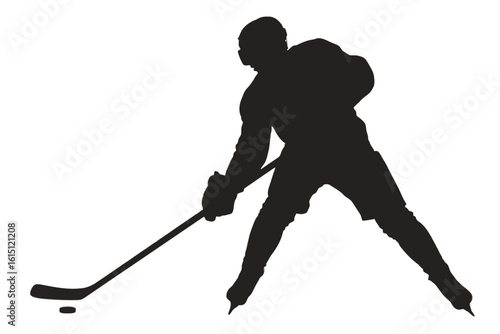 Hockey Player Skating With Stick sport