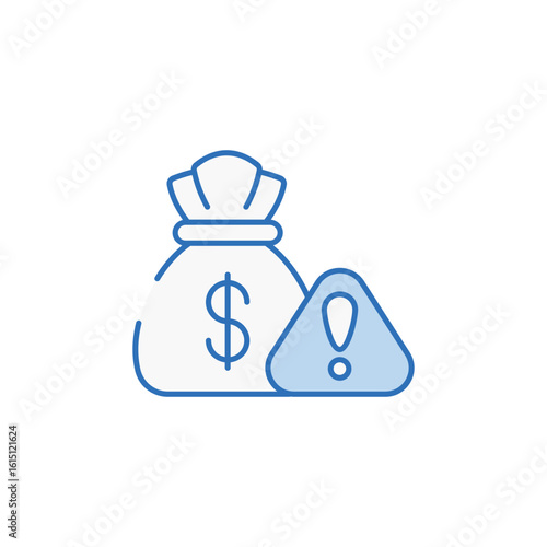 Debt Consolidation icon design with white background stock illustration
