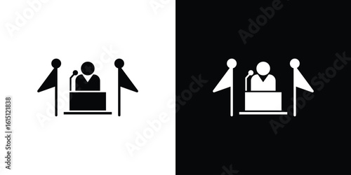 Mayor icon, vector flat icon. Flat illustration.