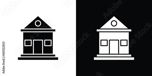 Institute icon, vector flat icon. Flat illustration.