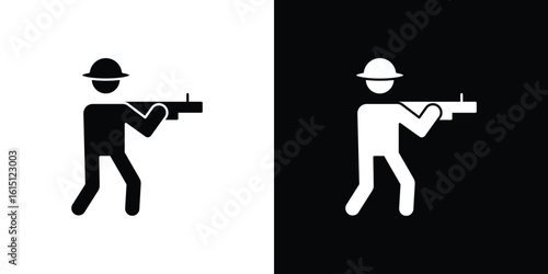 Hunter icon, vector flat icon. Flat illustration.