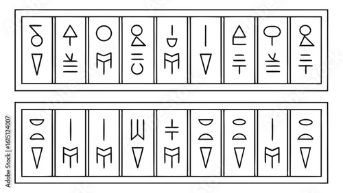 Ancient Egyptian hieroglyphs and their phonetic values