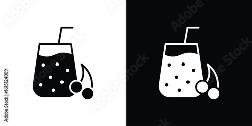 Fresh smoothie icon, vector flat icon. Flat illustration.