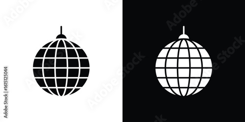 Disco ball icon, vector flat icon. Flat illustration.