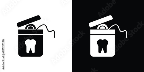 Dental floss icon, vector flat icon. Flat illustration.