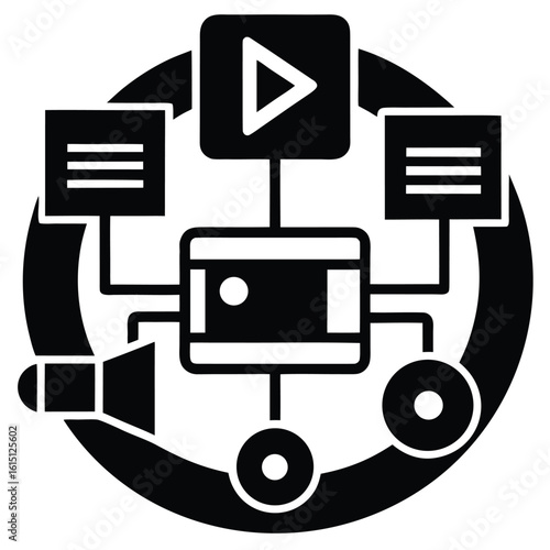 media planning vector icon