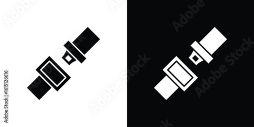 Car seat belt icon, vector flat icon. Flat illustration.