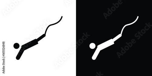 Bungee jumping icon, vector flat icon. Flat illustration.