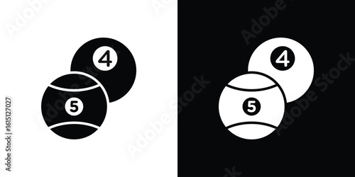 Billiard ball icon, vector flat icon. Flat illustration.