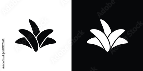 Aloe vera icon, vector flat icon. Flat illustration.