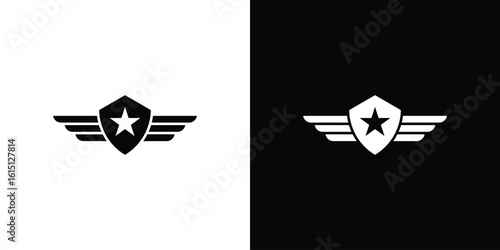 Air force icon, vector flat icon. Flat illustration.