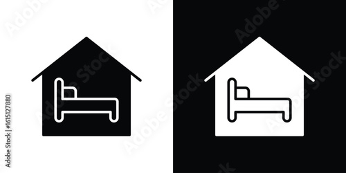 Accommodation icon, vector flat icon. Flat illustration.