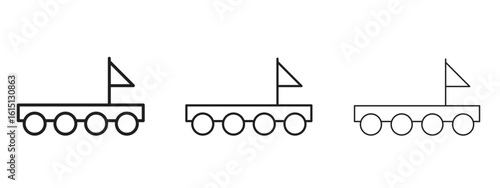 Wood Raft icon. Simple element illustration. Can be used for web and mobile.