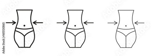 Women waist icon. Simple element illustration. Can be used for web and mobile.