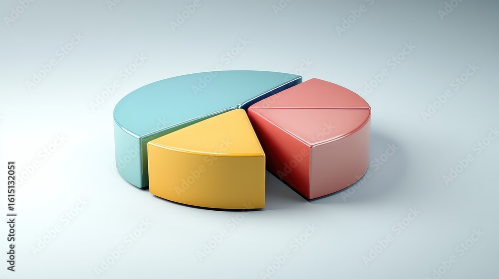 Obraz premium graph rotating pie chart