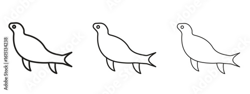 Sea lion icon. Simple element illustration. Can be used for web and mobile.
