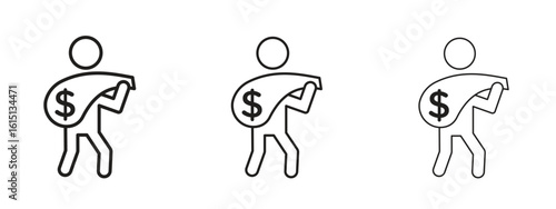 Robbery icon. Simple element illustration. Can be used for web and mobile.