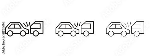Rear end collision icon. Simple element illustration. Can be used for web and mobile.