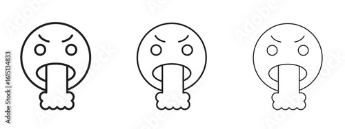 Puking emoji icon. Simple element illustration. Can be used for web and mobile.