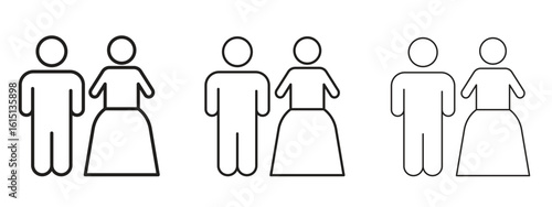 Newlyweds icon. Simple element illustration. Can be used for web and mobile.