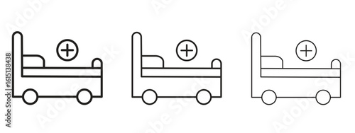 Hospital bed icon. Simple element illustration. Can be used for web and mobile.