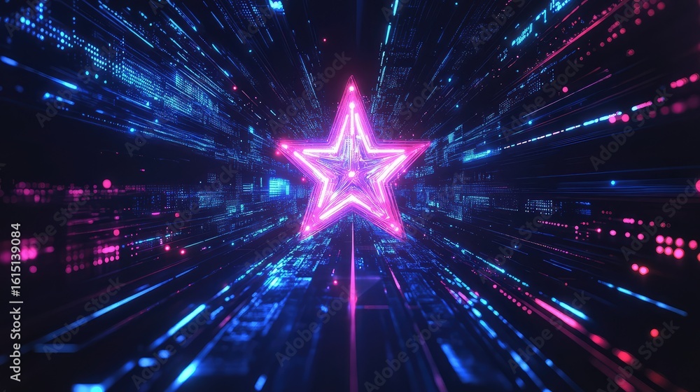 Fototapeta premium phenomenon glitching star