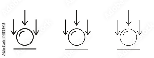 Gravity icon. Simple element illustration. Can be used for web and mobile.