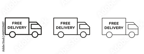 Free delivery icon. Simple element illustration. Can be used for web and mobile.
