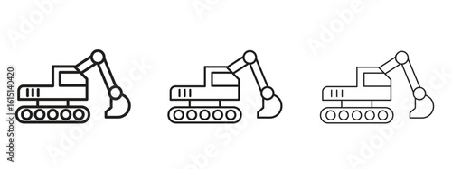 Excavator icon. Simple element illustration. Can be used for web and mobile.