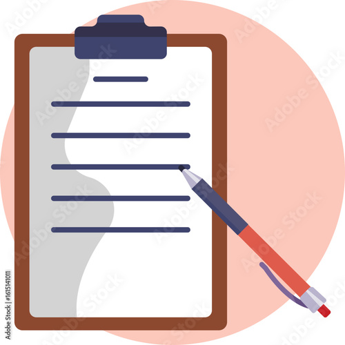 A flat writing surface with a clip, representing task lists or note-taking.