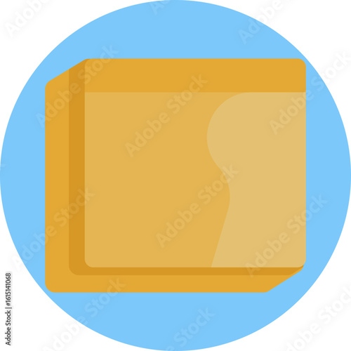 Square sticky note with a folded corner, representing a quick reminder or memo.