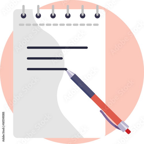 A simple icon representing written notes or memos for quick reference.