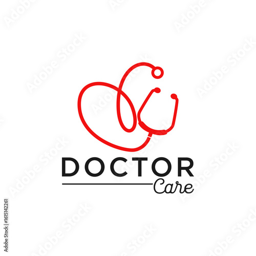 doctor office medical health care stethoscope logo
