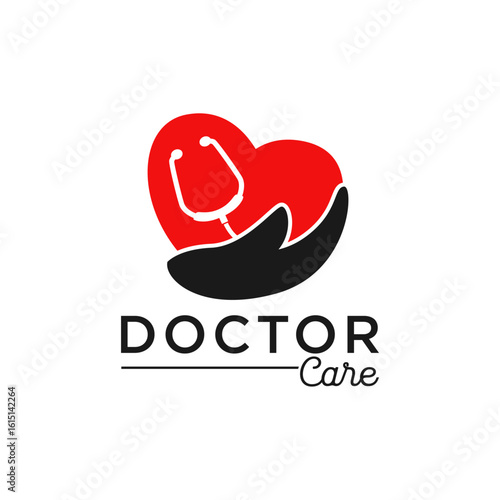 doctor office medical health care stethoscope logo
