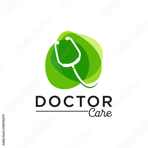 doctor office medical health care stethoscope logo
