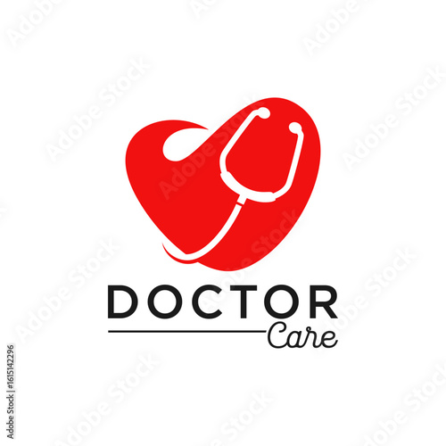 doctor office medical health care stethoscope logo
