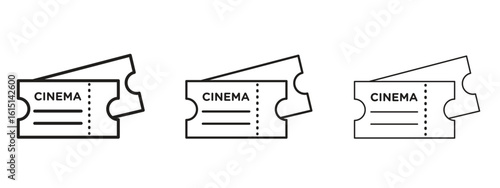 Cinema tickets icon. Simple element illustration. Can be used for web and mobile.